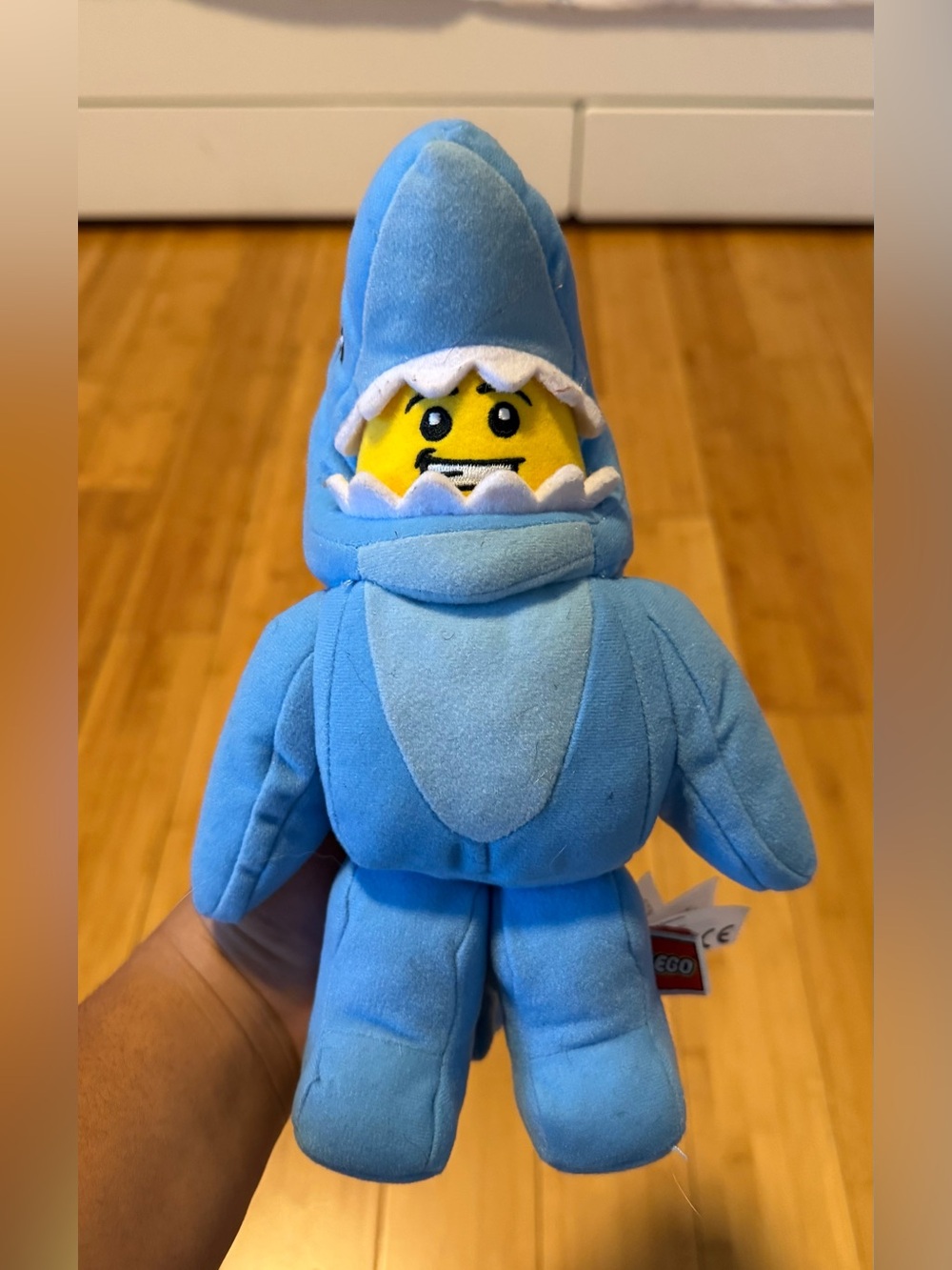 Lego Blue Shark Minifigure Plush with Yellow Face